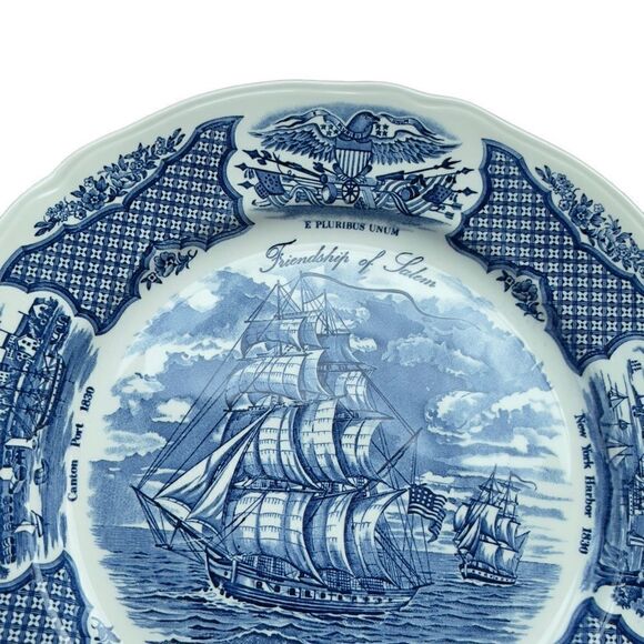 Alfred Meakin 1970’s Friendship of Salem Fair Winds Collectible Plate 10.5” #5 - Picture 4 of 16